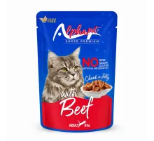 AlphaPet adult cat beef in jelly 85 g  (Говядина в желе)