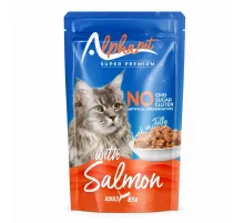 AlphaPet adult cat salmon in jelly 85 g  (Лосось в желе)