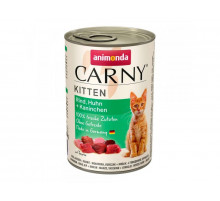 Animonda carny kitten can beef, chicken and rabbit 400 g (mal əti, toyuq və dovşan)