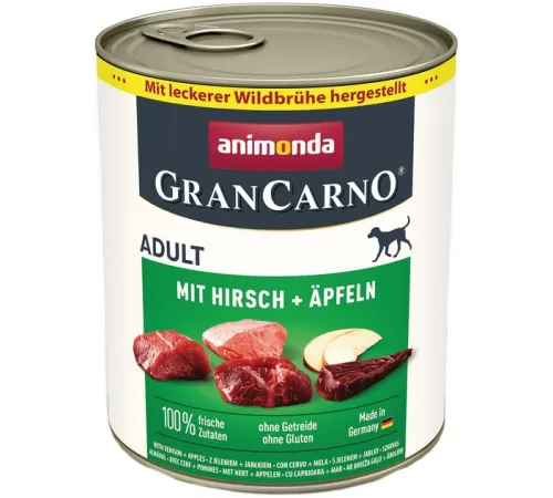 Animonda gran carno adult dog can with beef, deer and apple 800 g