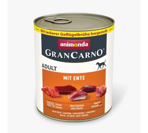Animonda gran carno adult dog can with duck 800g (утка)