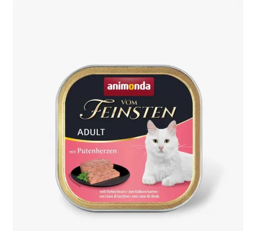 Animonda vom feinsten adult cat with turkey hearts 100 g