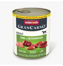 Animonda gran carno adult dog can beef and duck heart 800 g (mal əti və ördək ürəyi)