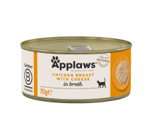 Applaws wet can food adult cat chicken breast with cheese in broth 70 g (курица сыр)