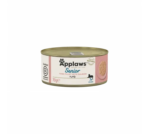 Applaws wet can food senior cat tuna fillet salmon 70 g 