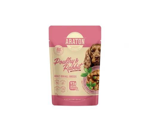 Araton adult dog poultry and rabbit in gravy 85 g