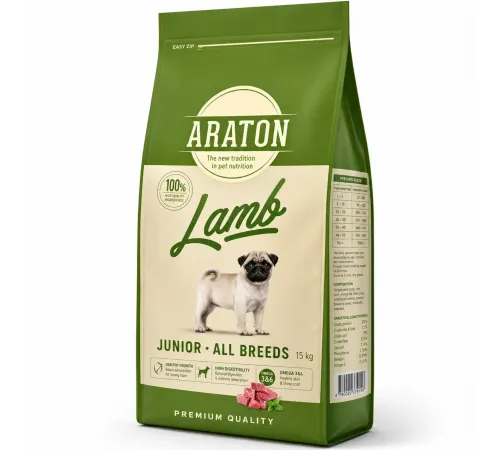 Araton junior dog dry with lamb 