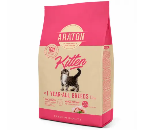 Araton kitten dry with poultry 
