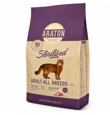 Araton sterilised adult cat dry with poultry (Qısırlaşdırılmış pişiklər üçün, quş əti)