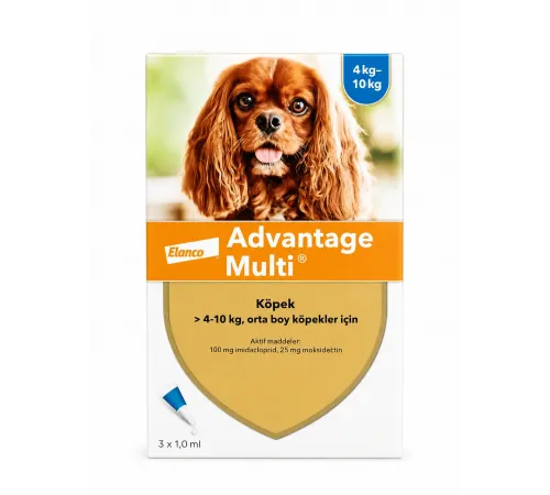 Advantage multi dog 4-10 kg (for lice, fleas, ticks, and worms)