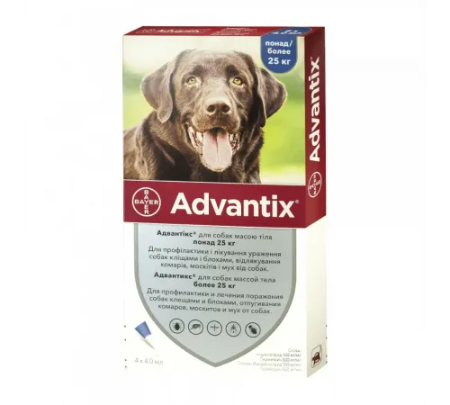 Advantix dog 25-40 kg (for lice, fleas, ticks)