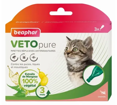 Beaphar VETOpure Spot-On bala pişik üçün damcılar (bit, birə və gənələrə qarşı)