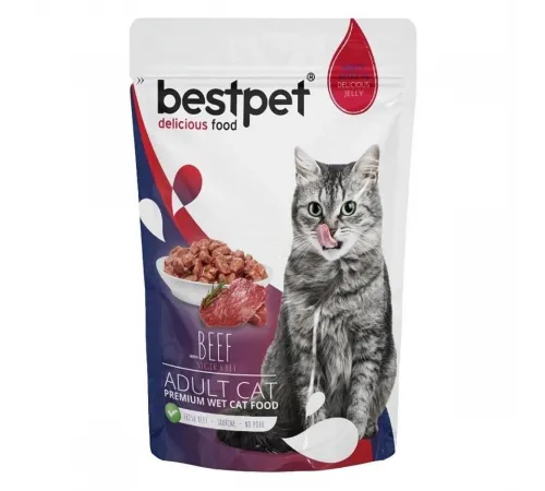 Bestpet adult cat beef 85 g (Говядина)