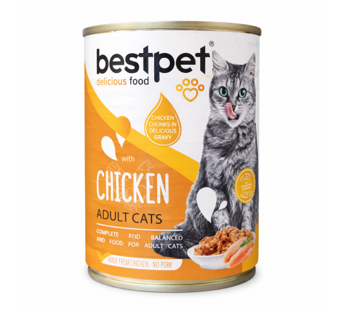 Bestpet adult cat can chicken 400g