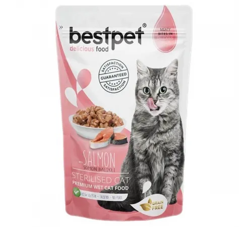 Bestpet adult cat sterilised salmon 85 g (Лосось, для стерилизованных)