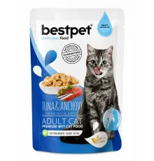 Bestpet adult cat tuna and anchovy 85 g (Pişiklər üçün jeledə tuna və ançous ilə)