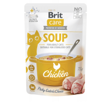 Brit care adult and sterilised cat soup chicken 75 g (суп)