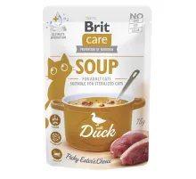 Brit care adult and sterilised cat soup duck 75 g 