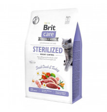 Brit care adult cat weight control dry duck turkey (qısırlaşmış pişiklər üçün)