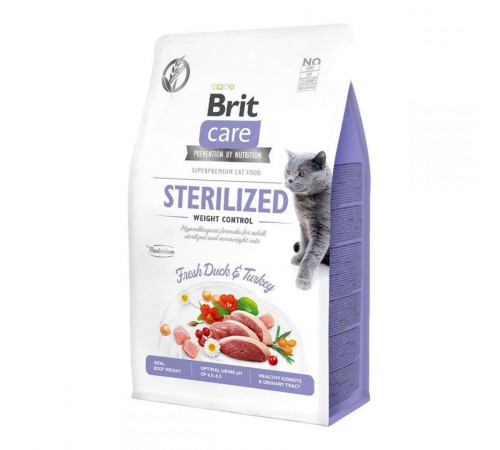 Brit care adult cat weight control dry duck turkey (qısırlaşmış pişiklər üçün)