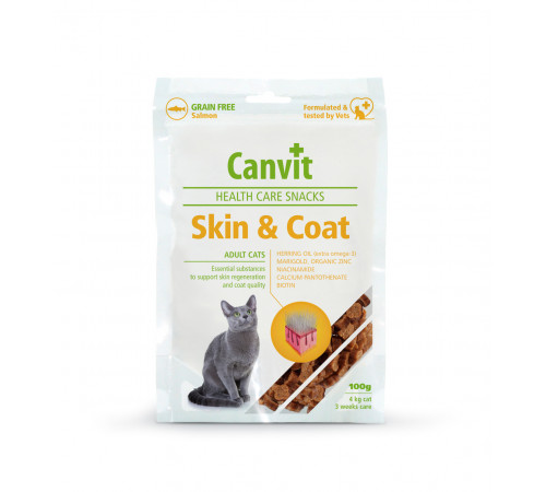 Canvit cat snack skin and coat 100 g 