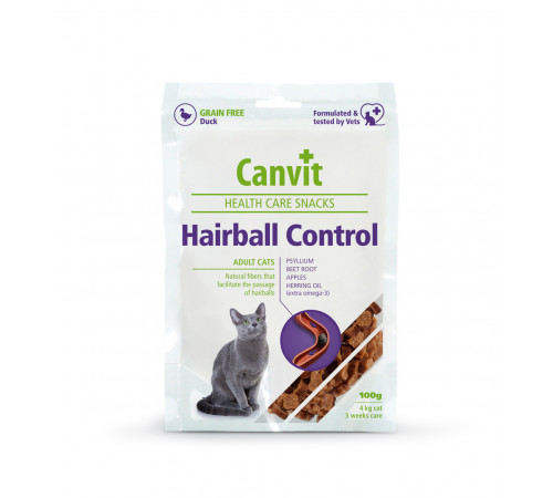 Canvit hairball control cat snacks 100 g