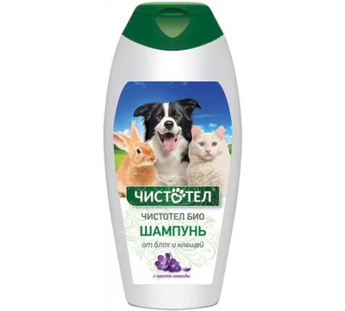 Chistotel bio shampoo cat dog rodent lavender 180 ml (against fleas and ticks)
