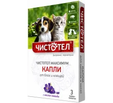 Chistotel drops for cat and dog (against fleas, ticks and lice)