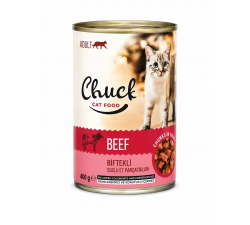 Chuck adult cat can beef in gravy 400 g