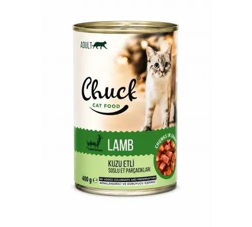 Chuck adult cat can lamb in gravy 400 g
