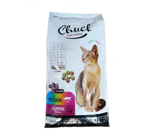 Chuck adult cat dry gourmet with chicken