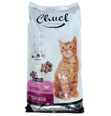 Chuck kitten dry with chicken