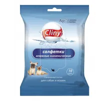 Cliny wet sanitary wipes (Гигиенические салфетки для кошек и собак) 10 шт