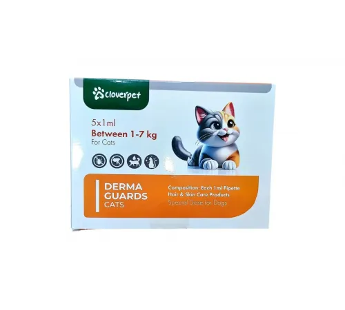 CloverPet Derma Guard drops for cats 1-7 kg (against fleas, ticks and lice)