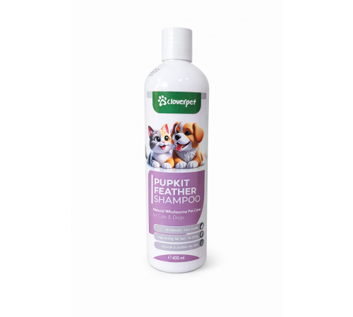 Cloverpet pupkit feather shampoo for kitten and puppy 400 ml 