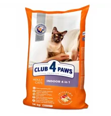 Club 4 paws adult cat indoor 4 in 1 dry assorti (Мясное ассорти)