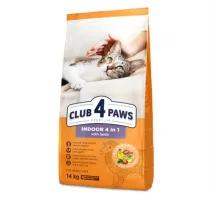 Club 4 paws adult cat indoor 4 in 1 dry lamb (Ягненок)