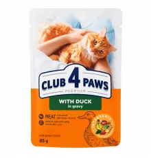Club 4 paws adult cat duck in gravy 85 g (Ördək əti sousda)
