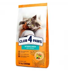 Club 4 paws adult cat sterilised dry salmon (Лосоcь, для стерилизованных)