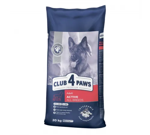 Club 4 paws adult dog all breed active dry chicken mix (Курица)