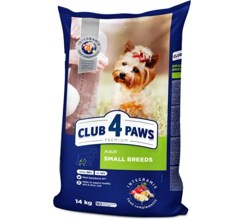 Club 4 paws adult dog small breed dry chicken mix (Курица)