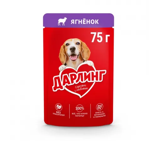 Darling adult dog lamb in gravy 75 g (Ягненок в соусе)