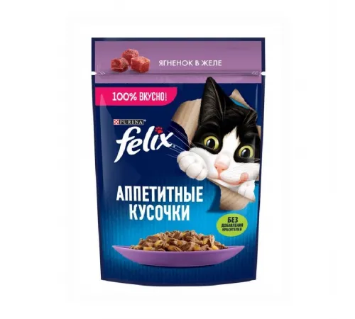 Felix adult cat lamb in jelly 75 g