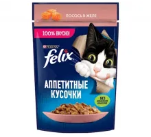 Felix adult cat salmon in jelly 75 g (Jeledə qızılbalıq)