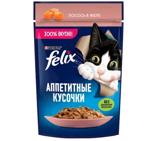 Felix adult cat salmon in jelly 75 g