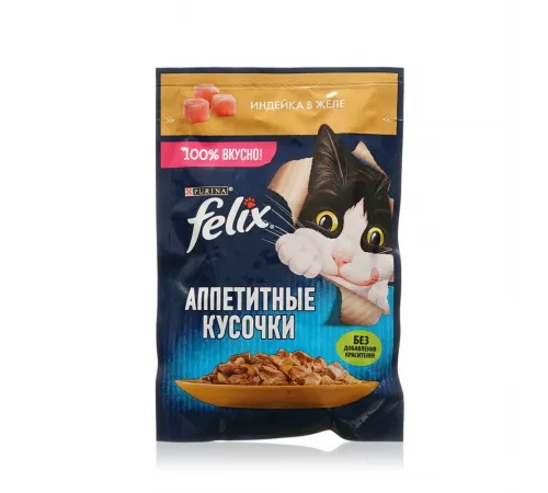 Felix adult cat turkey in jelly 75 g