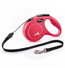 Flexi New Classic S Cord tənzimlənən xalta qayışı (12 kq, 5m, qırmızı)