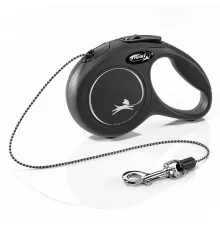 Flexi New Classic XS Cord tənzimlənən xalta qayışı (8 kq+, 3 m, qara)
