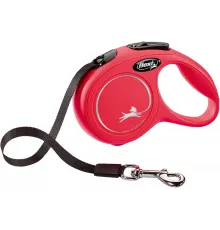 Flexi New Classic XS Tape tənzimlənən xalta qayışı (12 kq+, 3 m, qırmızı)