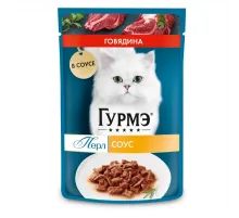 Gourmet pearl adult cat beef in gravy 75 g (Говядина в соусе)